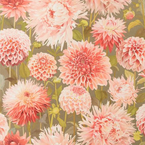 Harlequin Colour 2 - 112845 Dahlia Coral/Fig Leaf/Gilver