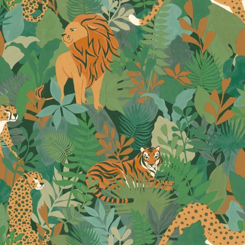 Dutch Wallcoverings - Animal Kingdom Green 13071