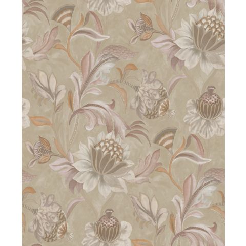 DUTCH WALLCOVERINGS FIRST CLASS ARABESQUE - CECILIA LUSH CORAL 36351