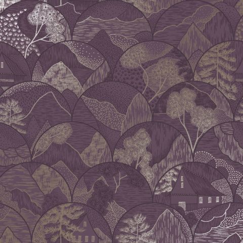 Dutch Wallcoverings Alchemy Teshio Plum 65882