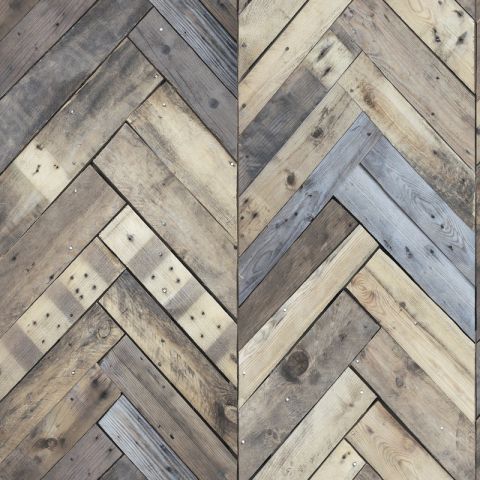 Natural Wooden Parquet Brown / Bleu