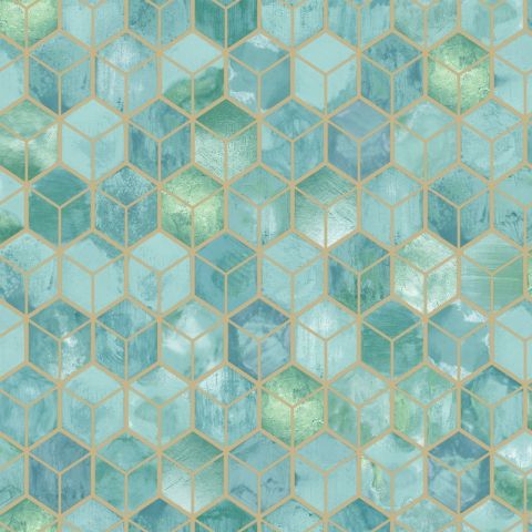 Dutch Wallcoverings First Class - Tafoni Teal 90411