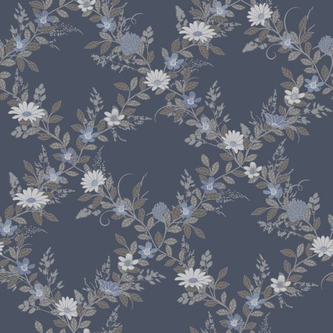 Dutch Wallcoverings First Class - Midbec Örtagård Margareta Bleu 92109