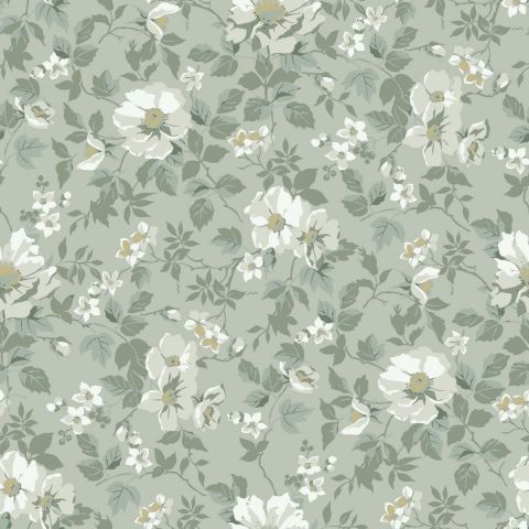 Dutch Wallcoverings First Class - Midbec Örtagård Johanna Green 92113