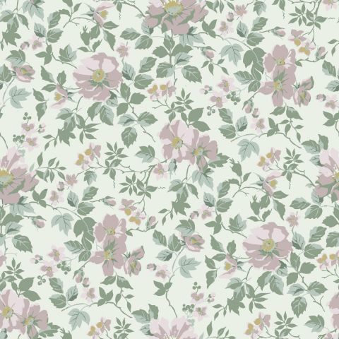 Dutch Wallcoverings First Class - Midbec Örtagård Johanna Pink 92114