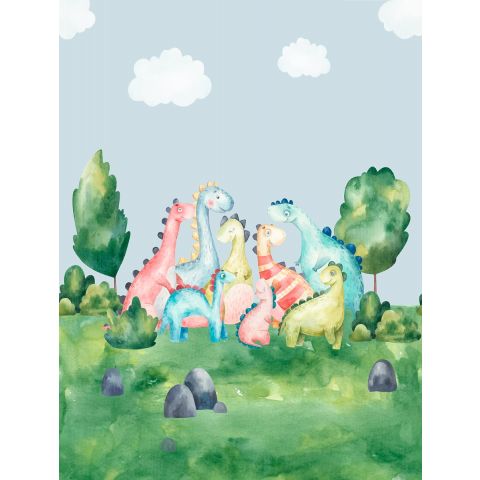 CUTE WALLS DINO LAND - MULTICOLOUR  CW6003-2