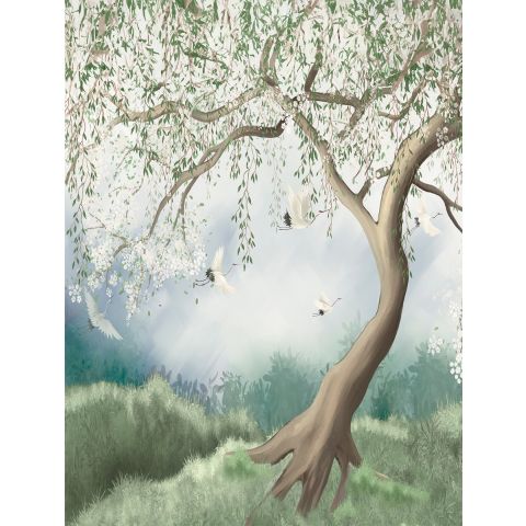 CUTE WALLS WEEPING WILLOW - WINTER SKY BLEU CW6051-1