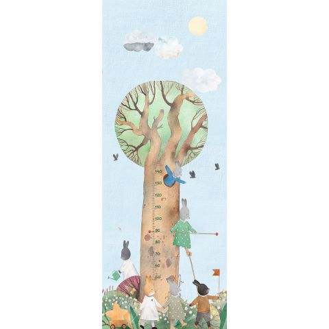 CUTE WALLS PLAYFUL BUNIES MEASURE - BABYBLEU CW6064-1 (GROEIMETER)