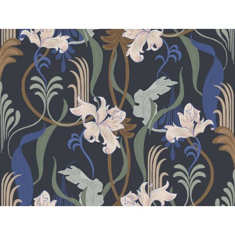 DUTCH WALLCOVERINGS - ANNET WEELINK VOL.1 MARILYN FLOWER BLEU