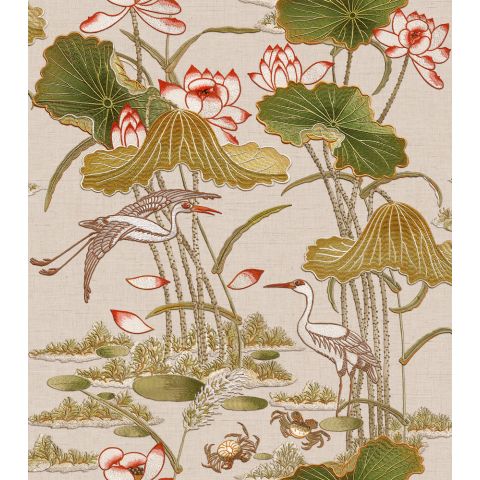 Dutch Wallcoverings - Tapestry - Tapestry Lotus Pond Green
